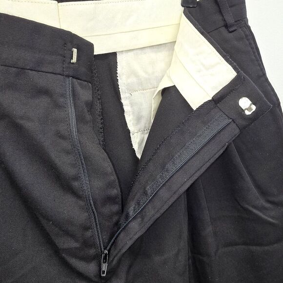 Vintage City Streets Men's Pleated Dress  Pants 36x30 Black (C28) - Picture 3 of 8